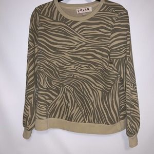 Anthropologie Dolan Left Coast Tiger Stripe Sweatshirt Sweater Size Medium